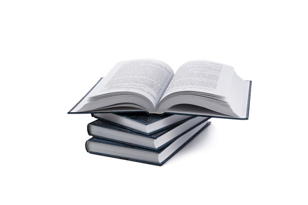 stack of books isolated on white backgroundのeditorial素材