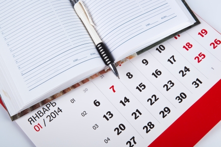 Calendar of the year macroの写真素材