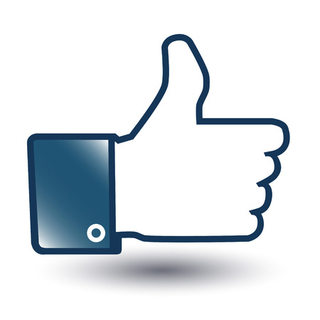 cursor hand awesome icon with shadow on white backgroundのイラスト素材