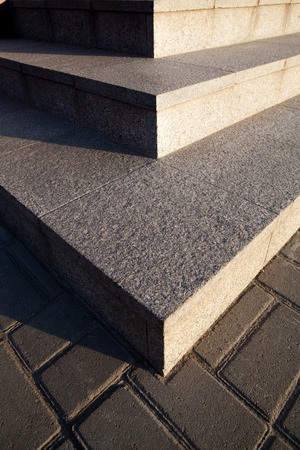 multilevel granite staircase closeupの写真素材