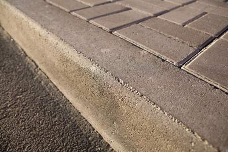 concrete sidewalk closeup and pavementの写真素材