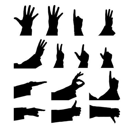 set of male hands on a whiteの写真素材