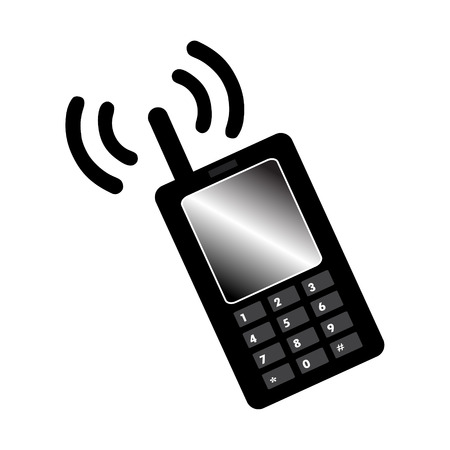 button call black isolated on a white backgroundのイラスト素材