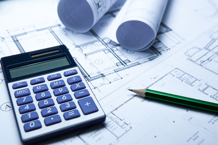 drawing on paper and tools close upの写真素材