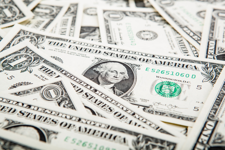 background heap of dollars close up