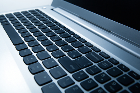 large black computer keyboard close up keysの写真素材