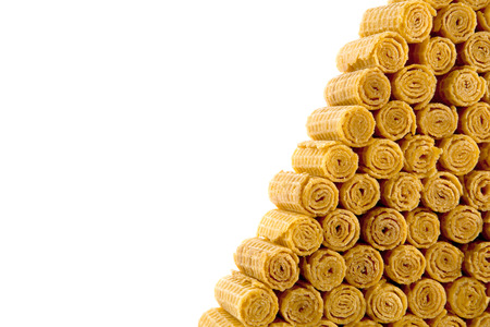 pyramid rolls on a white backgroundの写真素材