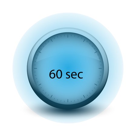 stopwatch with expiring time 60 seconds web icon isolatedのイラスト素材