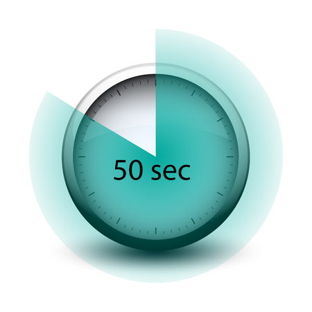 stopwatch with expiring time 50 seconds web icon isolatedのイラスト素材