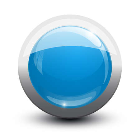 glossy badge button blue icon isolated patternのイラスト素材