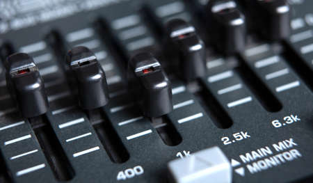 sound mixer and many faders close up equalizer 2の写真素材