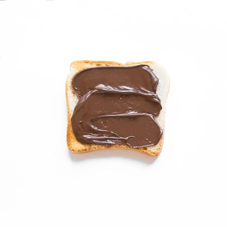 Toast bread with Chocolate Spread for breakfast or snack.の写真素材