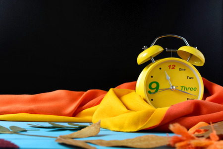 Image of autumn Time Change. Fall back conceptの写真素材