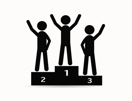 Icon of Winners podium. Sport digital design, vector illustration eps 10.のイラスト素材