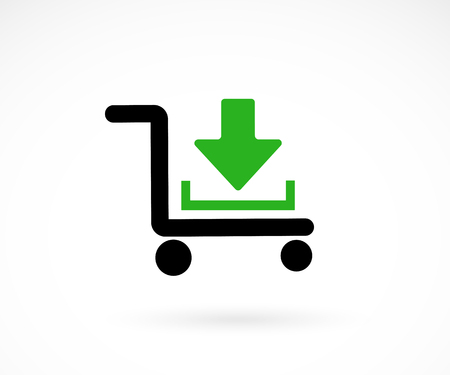 Online shopping cart sketch icon for web and mobile.のイラスト素材