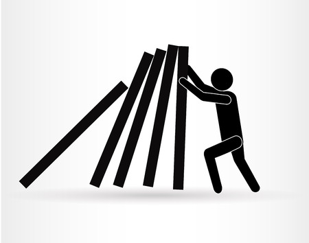 Difficulties on the road to success. Vector eps10のイラスト素材