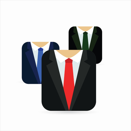 Costume icon with a tie. Icon of business teamのイラスト素材