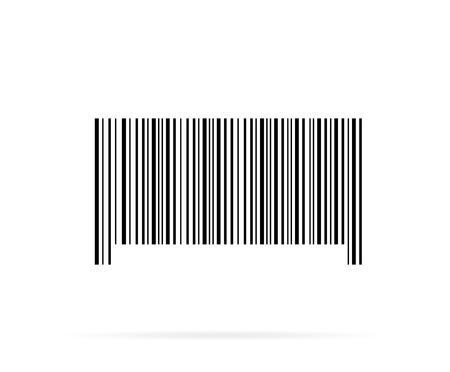 flat black barcode iconのイラスト素材