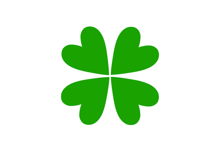 Four leaf clover isolated on white, vector illustration for St. Patrick's dayのイラスト素材