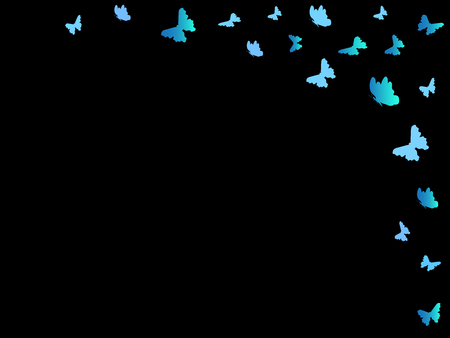 Glowing background with magic butterflies. moths flying at night vectorのイラスト素材