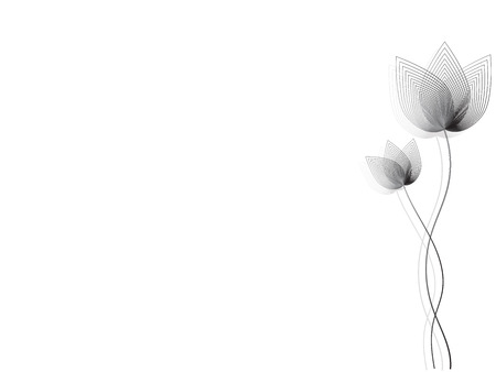 Geometrically flowers in space. Abstraction background Vector illustration.のイラスト素材