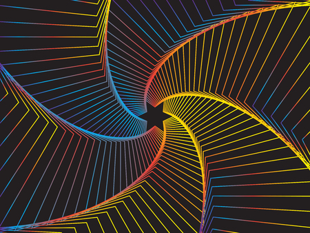 Abstraction of a geometrically executed star in space. Bright background.のイラスト素材