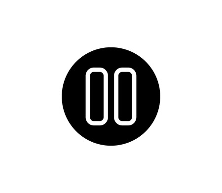 Pause sign icon. Player navigation button.のイラスト素材