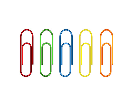 print with colored clipsのイラスト素材