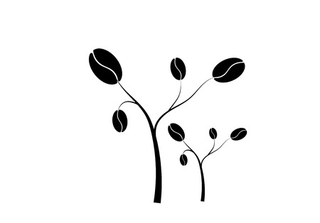 Coffee beans tree icon. vector illustrationのイラスト素材