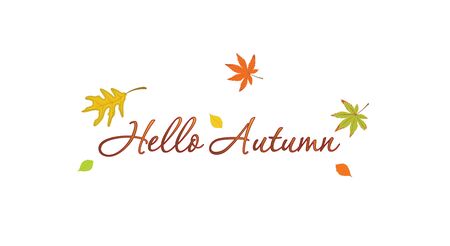 Autumn leaves and the wordsのイラスト素材