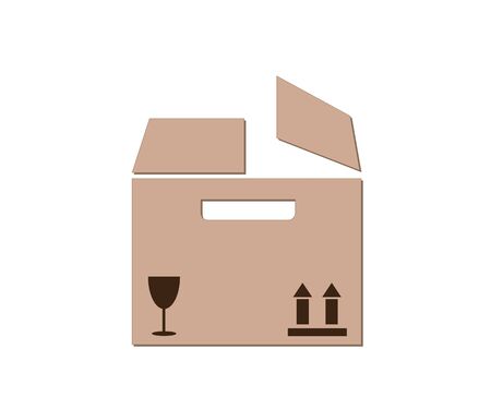 Open box vector icon. Delivery, package.のイラスト素材