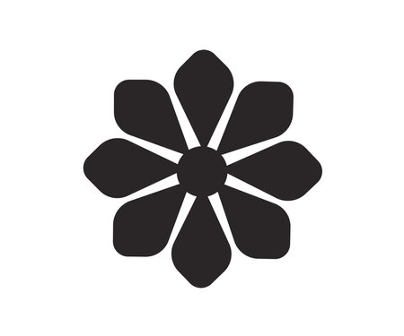 Design icons vector illustration of a flower (chamomile).のイラスト素材