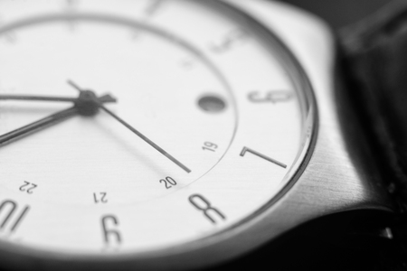 Clock. Macro with blur and soft focus.の写真素材