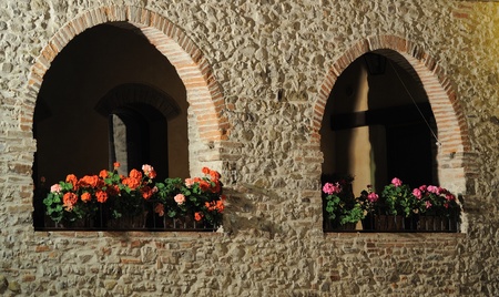 Picture taken in the tuscan village of San Gusmè, in Tuscanyの写真素材