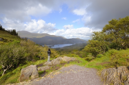 A beautiful scenic view on the lakes of Kerry  Ireland の写真素材