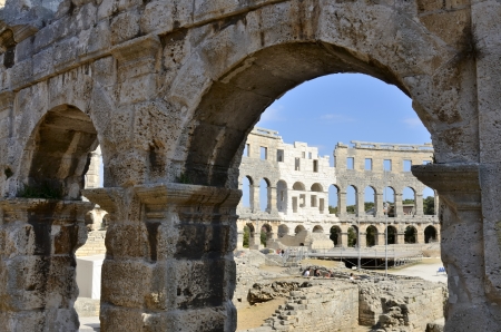 Pula in an ancient town on the croatian coastのeditorial素材