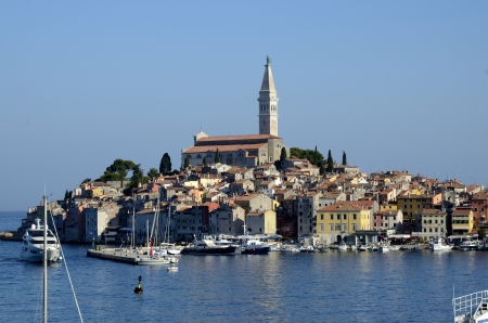 architecture of Rovinj, Croatia. Istria touristic attractionのeditorial素材