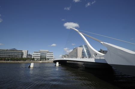 The Samuel Beckett Bridge in Dublin, Irelandのeditorial素材