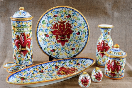 Some beautiful painted classical tuscan potteries (Ceramiche) のeditorial素材