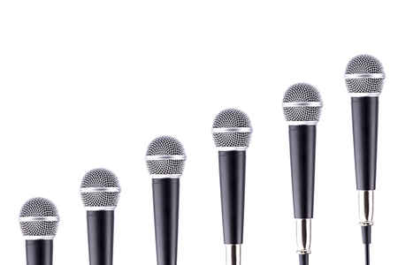 Microphone isolated on white backgroundの写真素材