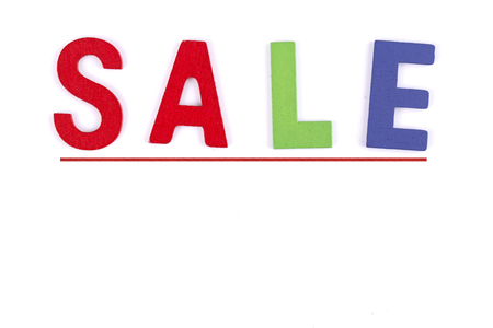 Poster or banner 'Sale' at fashion store in shopping mall or Enter your message or your product In copy spaceの写真素材