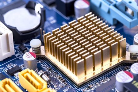 Computer circuit board Technology close up with processor