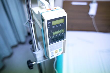 Infusion pump drip for patients in the hospital.の写真素材