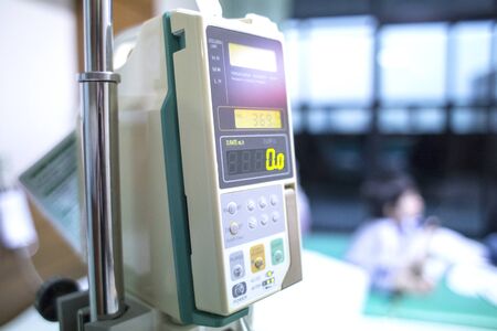 Infusion pump drip for patients in the hospital.の写真素材