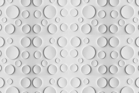 White circle with drop shadows on white backgroundの写真素材