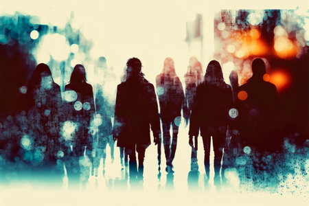 Abstract blur people background , Generative Aiの素材