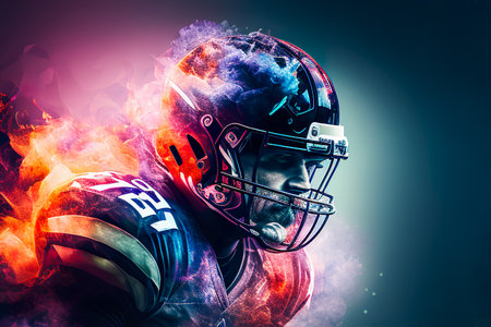 American football player , Sports athlete extreme , Generative Aiの素材