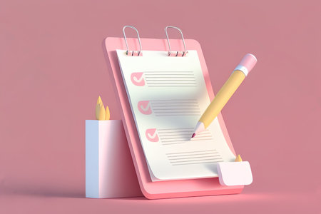 3D Documents icon and Business icon , Minimal style folder and documents , Generate Aiの素材