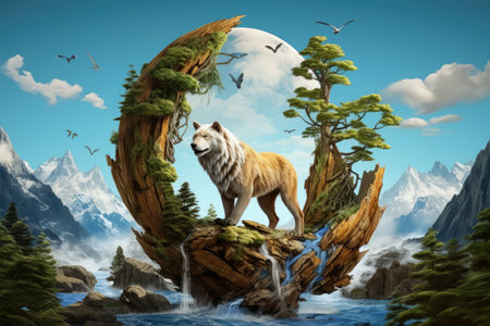 World Animal Wildlife Day , Concept of Earth and Save wild life animalの素材