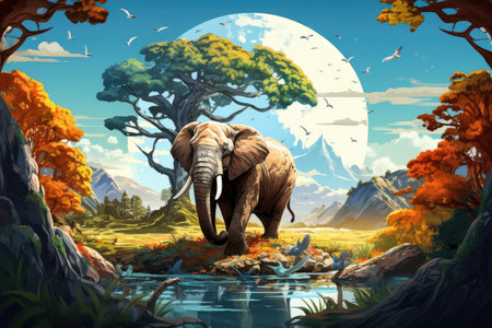 World Animal Wildlife Day , Concept of Earth and Save wild life animalの素材